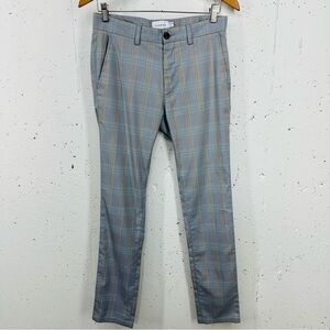 Topman Men’s size 30 x 30.5 Gray & Blue Plaid Dress Pants